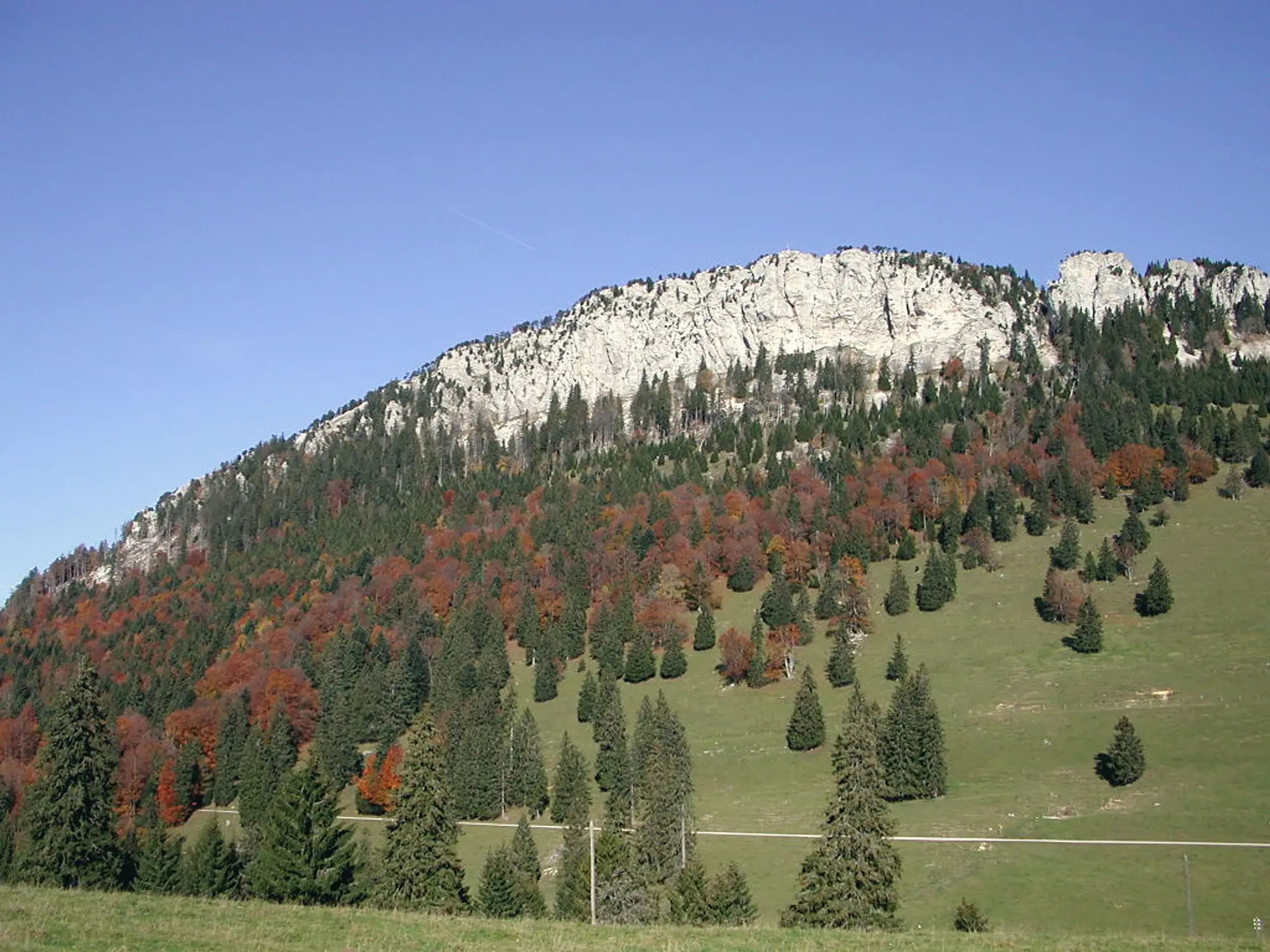 The Aiguilles de Baulmes, limestone crags above the Yverdon plain