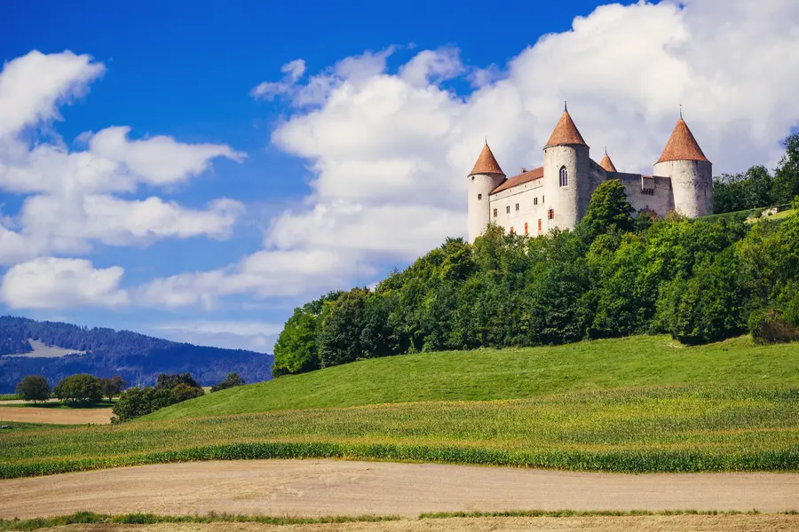 Château de Champvent, a medieval castle in the hills near Yverdon
