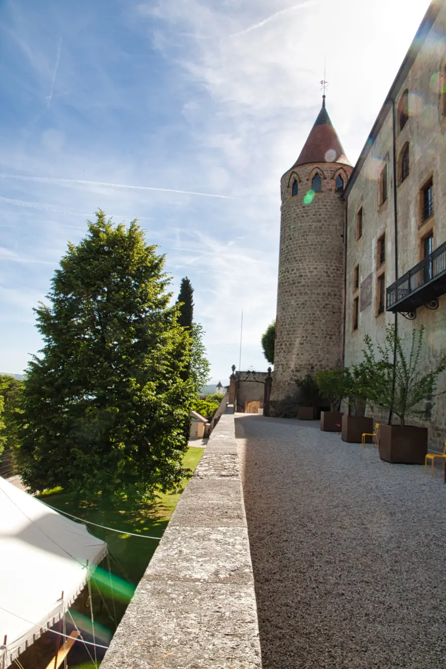 The Tilleul de Morat, a lime tree on the terrace of Grandson Castle