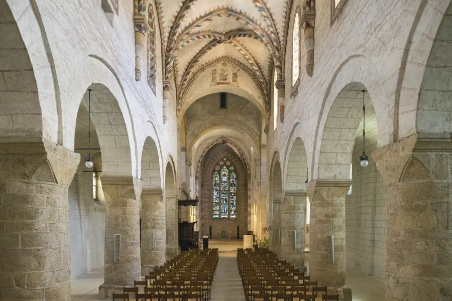 Inside the abbey church of Romainmôtier
