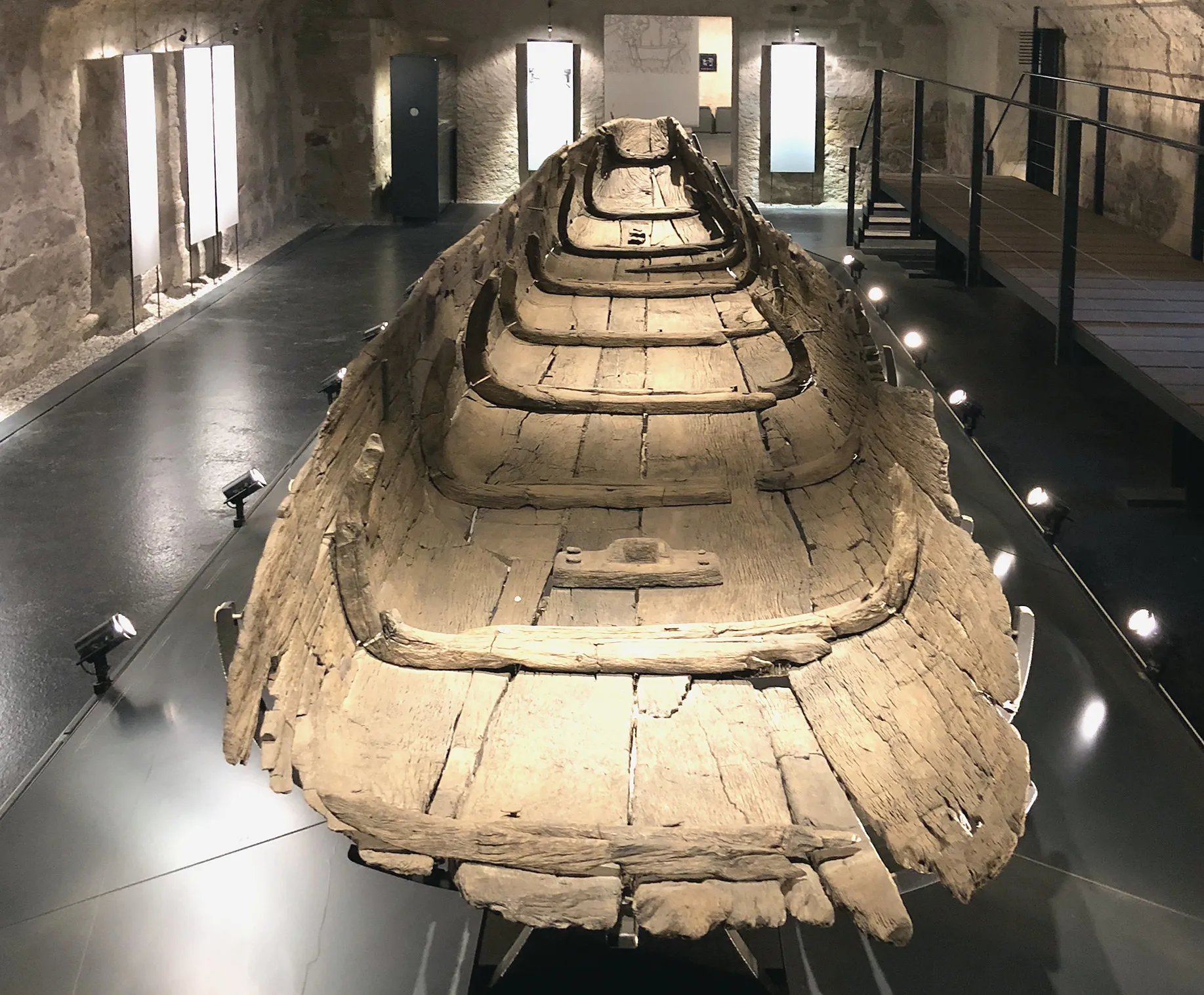 The Roman boat (3rd–4th c.) in the Musée d'Yverdon et région