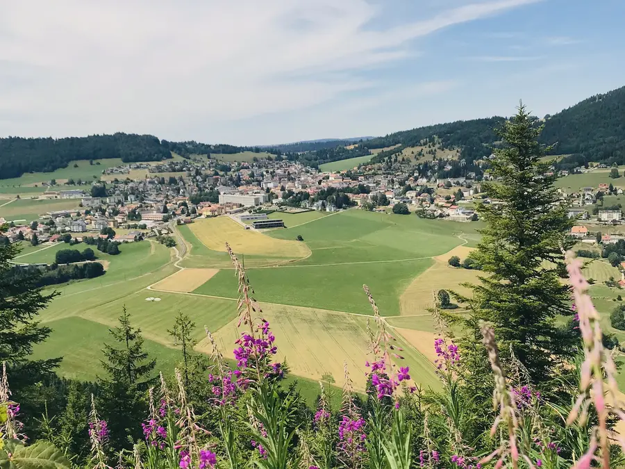 A view over the town of Sainte-Croix